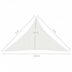 Sonnensegel 160 g/m² Weiß 4x4x5,8 m HDPE