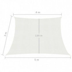 Sonnensegel 160 g/m² Weiß 4/5x3 m HDPE