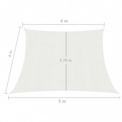 Sonnensegel 160 g/m² Weiß 4/5x4 m HDPE