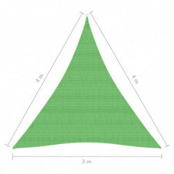 Sonnensegel 160 g/m² Hellgrün 3x4x4 m HDPE