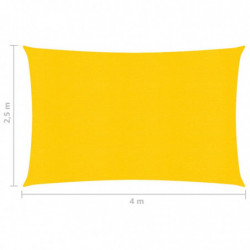 Sonnensegel 160 g/m² Gelb 2,5x4 m HDPE