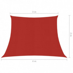 Sonnensegel 160 g/m² Rot 3/4x2 m HDPE