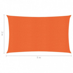 Sonnensegel 160 g/m² Orange 2x5 m HDPE