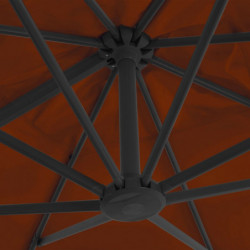 Ampelschirm mit Aluminium-Mast Terrakotta-Rot 300x300 cm