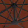 Ampelschirm mit Aluminium-Mast Terrakotta-Rot 400x300 cm