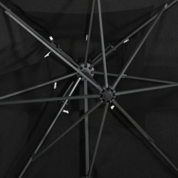 Ampelschirm mit Lüftung Schwarz 250x250 cm