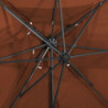 Ampelschirm mit Lüftung Terrakotta-Rot 250x250 cm