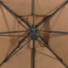 Ampelschirm mit Lüftung 300x300 cm Taupe
