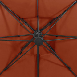Ampelschirm mit Lüftung 300x300 cm Terrakotta-Rot