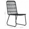 Gartenstühle 2 Stk. Poly Rattan Schwarz