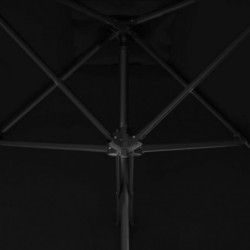Sonnenschirm mit Stahlmast Schwarz 250x250x230 cm