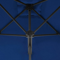 Sonnenschirm mit Stahlmast Blau 250x250x230 cm