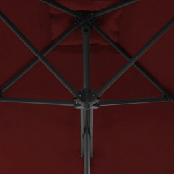 Sonnenschirm mit Stahlmast Bordeauxrot 300x230 cm