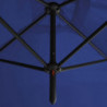 Doppel-Sonnenschirm mit Stahlmast Azurblau 600x300 cm