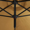 Doppel-Sonnenschirm mit Stahlmast Taupe 600 cm