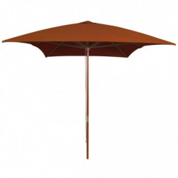 Sonnenschirm mit Holzmast Terrakotta-Rot 200x300 cm