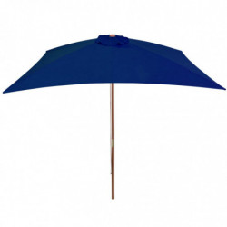 Sonnenschirm mit Holzmast Blau 200x300 cm