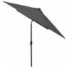 Sonnenschirm mit LEDs und Stahl-Mast Anthrazit 2x3 m
