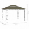 Pavillon Walter 4x3x2,7 m Taupe 160 g/m²
