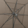 Sonnenschirm mit Aluminium-Mast 4-lagig Taupe 250x250 cm