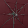 Sonnenschirm mit Aluminium-Mast 4-lagig Bordeauxrot 250x250 cm