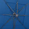 Sonnenschirm mit Aluminium-Mast 4-lagig Azurblau 250x250 cm