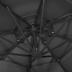 Sonnenschirm mit Aluminium-Mast 4-lagig Anthrazit 3x3 m