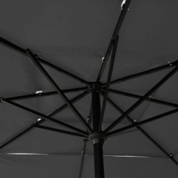 Sonnenschirm mit Aluminium-Mast 3-lagig Anthrazit 2,5x2,5 m
