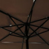 Sonnenschirm mit Aluminium-Mast 3-lagig Taupe 2,5x2,5 m
