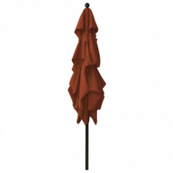 Sonnenschirm mit Alu-Mast 3-lagig Terracotta-Rot 2,5x2,5 m