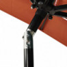 Sonnenschirm mit Aluminium-Mast 3-lagig Terracotta-Rot 2x2 m