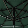 Sonnenschirm mit Aluminium-Mast 3-lagig Grün 2 m