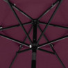Sonnenschirm mit Aluminium-Mast 3-lagig Bordeauxrot 2,5 m
