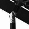 Sonnenschirm mit Aluminium-Mast 3-lagig Schwarz 2,5 m