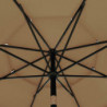 Sonnenschirm mit Aluminium-Mast 3-lagig Taupe 3,5 m