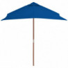 Sonnenschirm mit Holzmast Blau 150x200 cm