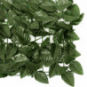 Balkon-Sichtschutz mit Dunkelgrünen Blättern 500x75 cm