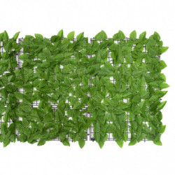 Balkon-Sichtschutz mit Grünen Blättern 600x75 cm