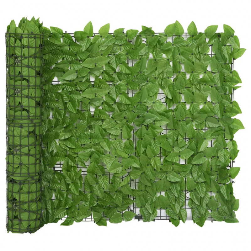 Balkon-Sichtschutz mit Grünen Blättern 300x100 cm