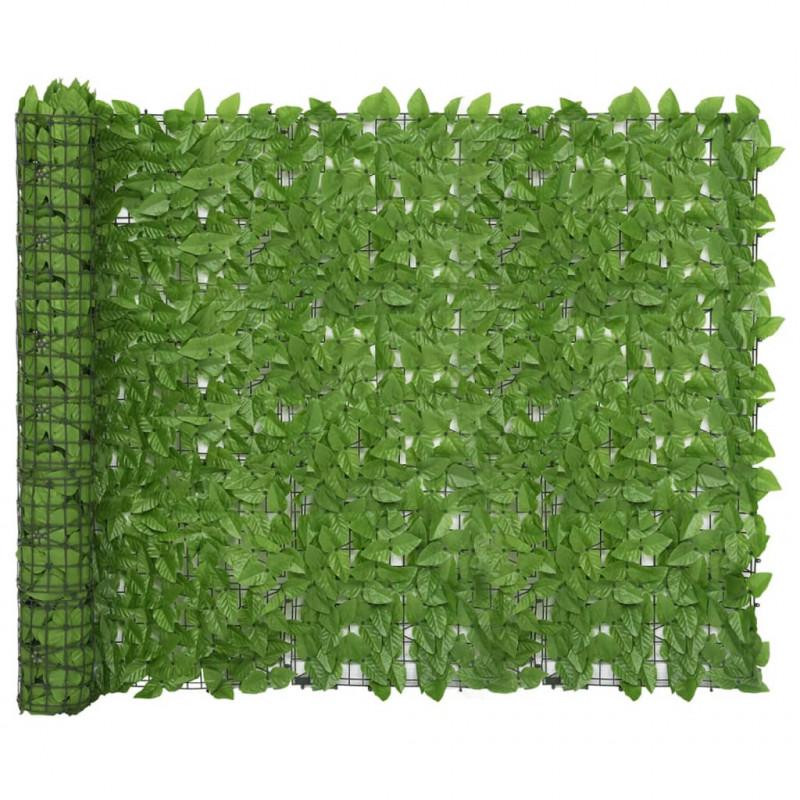 Balkon-Sichtschutz mit Grünen Blättern 300x150 cm