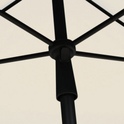 Sonnenschirm mit Mast 210x140 cm Sandfarben