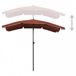 Sonnenschirm mit Mast 200x130 cm Terracotta-Rot