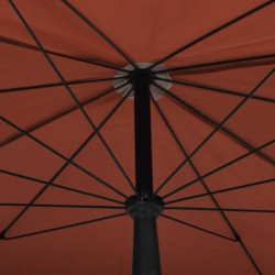 Sonnenschirm mit Mast 200x130 cm Terracotta-Rot