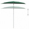 Halb-Sonnenschirm mit Mast 180x90 cm Grün