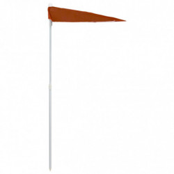 Halb-Sonnenschirm mit Mast 180x90 cm Terracotta-Rot