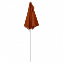 Halb-Sonnenschirm mit Mast 180x90 cm Terracotta-Rot