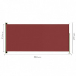 Seitenmarkise Ausziehbar 140x300 cm Rot