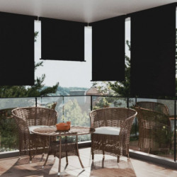 Balkon-Seitenmarkise 117x250 cm Schwarz