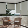 Balkon-Seitenmarkise 117x250 cm Grau