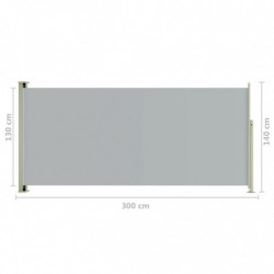 Seitenmarkise Ausziehbar 140x300 cm Grau